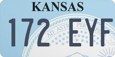 KS license plate 172EYF
