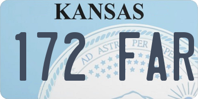 KS license plate 172FAR
