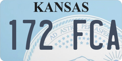 KS license plate 172FCA