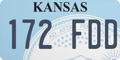 KS license plate 172FDD