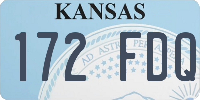 KS license plate 172FDQ