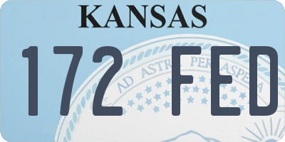 KS license plate 172FED