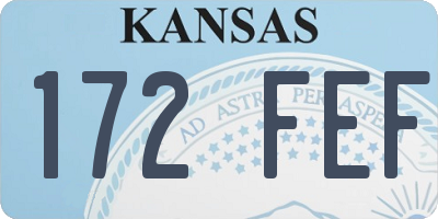 KS license plate 172FEF