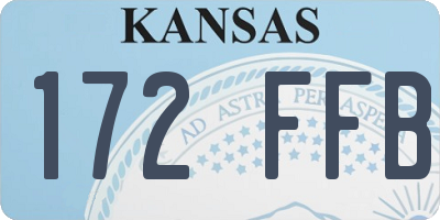 KS license plate 172FFB
