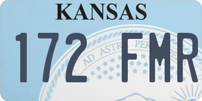 KS license plate 172FMR