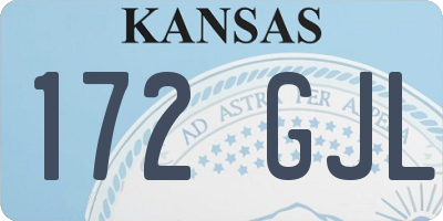KS license plate 172GJL