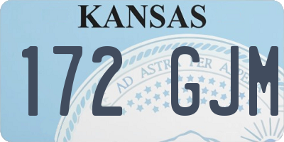 KS license plate 172GJM