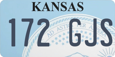 KS license plate 172GJS