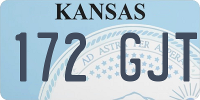 KS license plate 172GJT