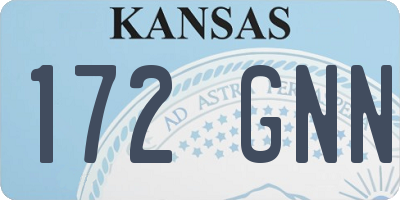 KS license plate 172GNN
