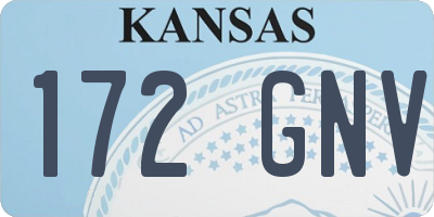 KS license plate 172GNV