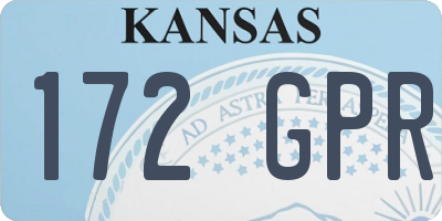 KS license plate 172GPR