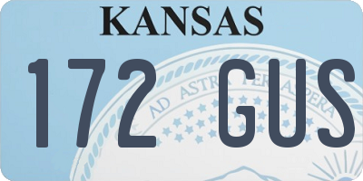 KS license plate 172GUS