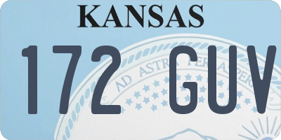 KS license plate 172GUV