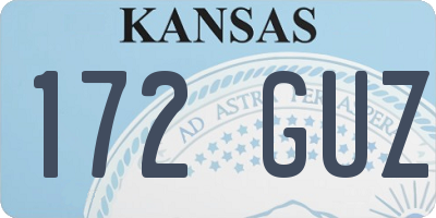 KS license plate 172GUZ