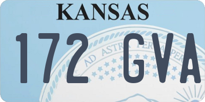 KS license plate 172GVA