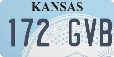 KS license plate 172GVB