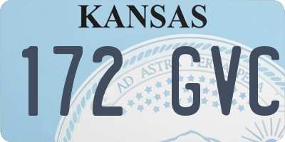 KS license plate 172GVC