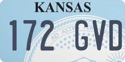 KS license plate 172GVD