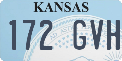 KS license plate 172GVH