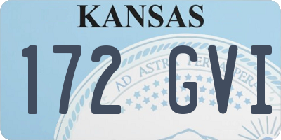 KS license plate 172GVI