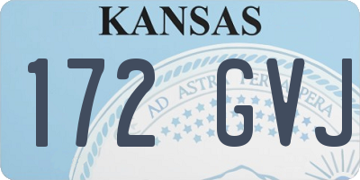 KS license plate 172GVJ