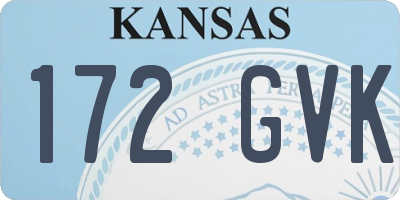 KS license plate 172GVK