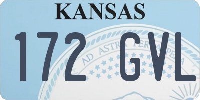 KS license plate 172GVL