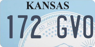 KS license plate 172GVO