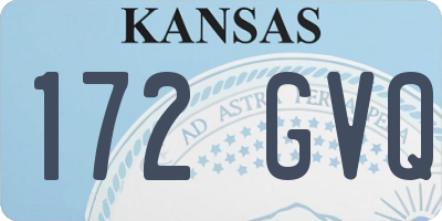 KS license plate 172GVQ