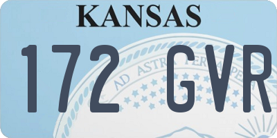 KS license plate 172GVR