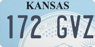 KS license plate 172GVZ