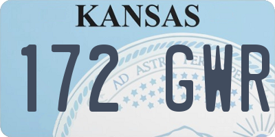 KS license plate 172GWR