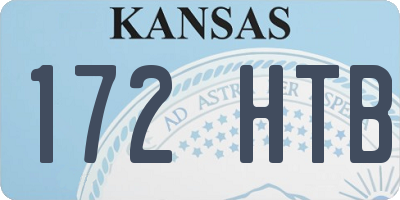 KS license plate 172HTB