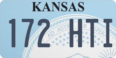 KS license plate 172HTI