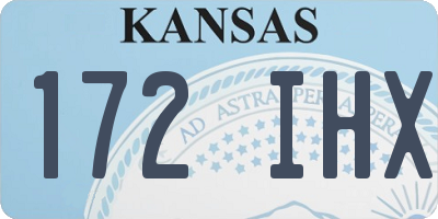 KS license plate 172IHX