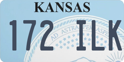 KS license plate 172ILK
