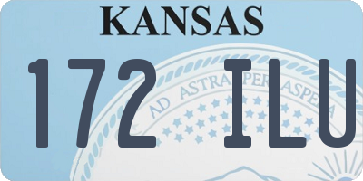 KS license plate 172ILU