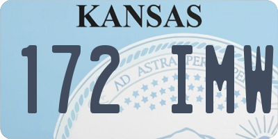 KS license plate 172IMW
