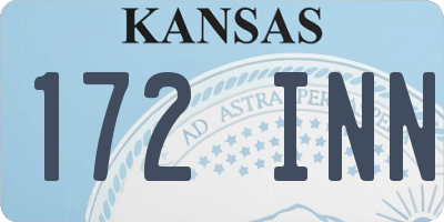 KS license plate 172INN