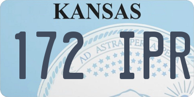 KS license plate 172IPR
