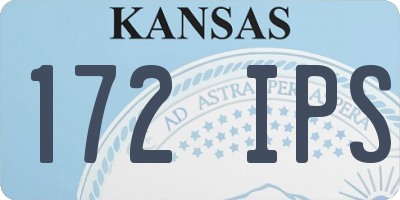 KS license plate 172IPS