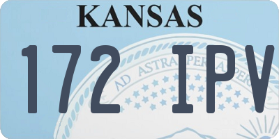 KS license plate 172IPV