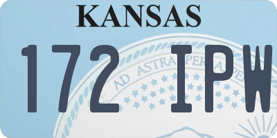 KS license plate 172IPW