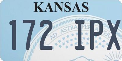KS license plate 172IPX