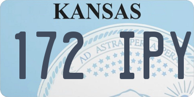KS license plate 172IPY
