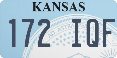 KS license plate 172IQF
