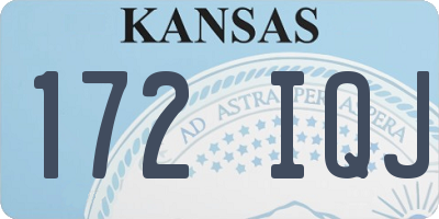 KS license plate 172IQJ