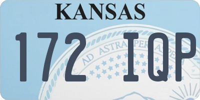 KS license plate 172IQP