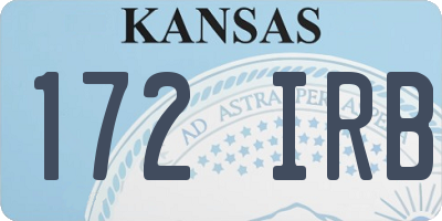 KS license plate 172IRB